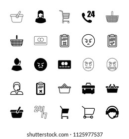 Customer Icon. Collection Of 25 Customer Filled And Outline Icons Such As Toolbox, 24 Hours Support, Angry Emot, Operator. Editable Customer Icons For Web And Mobile.