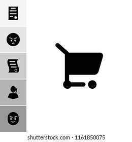 Customer icon. collection of 6 customer filled icons such as angry emot, bill of house sell, bill of house, shopping cart. editable customer icons for web and mobile.