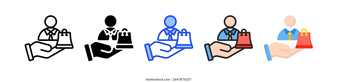 Customer Icon Collection With Multiple Styles