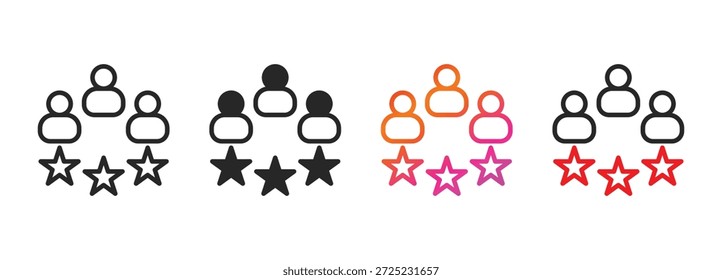 coleção de ícones de cliente com vários estilos