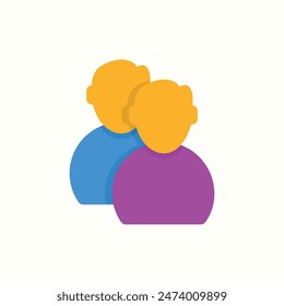 Icono de Cliente, icono aislado de estilo de color plano