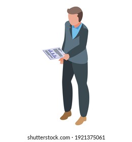 Customer icon. Isometric of customer vector icon for web design isolated on white background