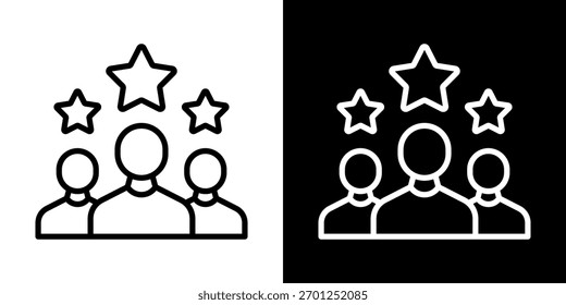 Kundensymbol der schwarz-weißen Vektorgrafik
