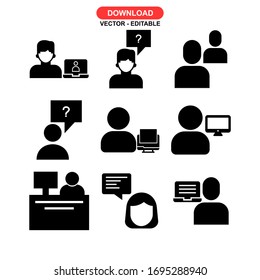customer icon or logo isolated sign symbol vector illustration - Collection of high quality black style vector icons
