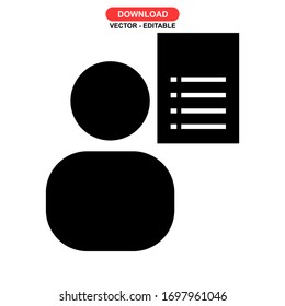 icono del cliente o logotipo símbolo de signo aislado ilustración vectorial - iconos vectoriales de estilo negro de alta calidad
