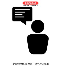 icono del cliente o logotipo símbolo de signo aislado ilustración vectorial - iconos vectoriales de estilo negro de alta calidad
