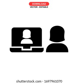 customer icon or logo isolated sign symbol vector illustration - high quality black style vector icons
