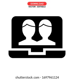 icono del cliente o logotipo símbolo de signo aislado ilustración vectorial - iconos vectoriales de estilo negro de alta calidad
