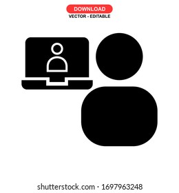 customer icon or logo isolated sign symbol vector illustration - high quality black style vector icons

