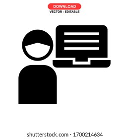 customer icon or logo isolated sign symbol vector illustration - high quality black style vector icons
