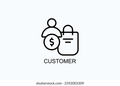 Customer Icon Or Logo Isolated Vector Illustration