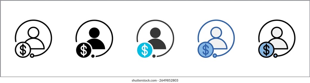 Customer Icon Pack Multistyle Illustration