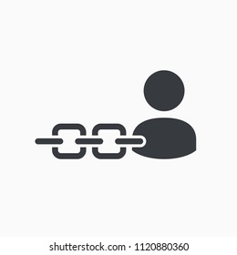 Customer icon. Customer Retention, Returning Clients Vector Glyph Icon, Solid Style