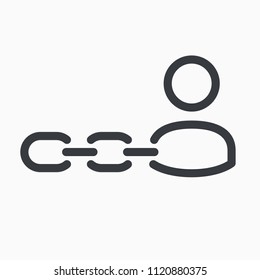 Customer icon. Customer Retention, Returning Clients Vector Linear Icon
