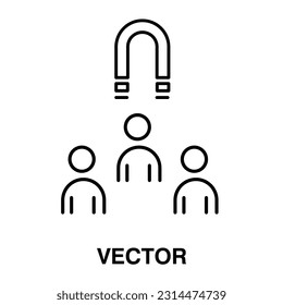 Customer icon. Customer Retention, Returning Clients Vector simple illustration on white background..eps