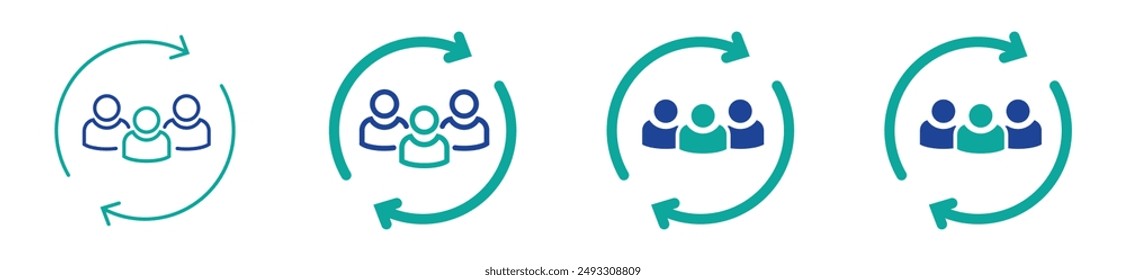 Customer icon. Customer Retention, Returning Clients Vector Glyph Icon, Solid Style. Return sign. Managed care. Customer relationship. Practice management