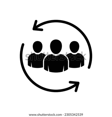 Customer icon. Customer Retention, Returning Clients Vector Glyph Icon. Human resource management. Return sign. Managed care. Customer relationship management. Employee Practice. CRM