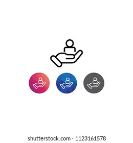 Customer icon. Customer Retention Vector Icon. Simple Business Management Related Vector Line Icons. 