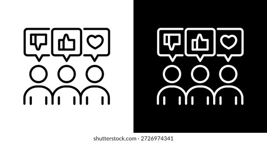 Customer Icon Set. Clean Line Design With Light And Dark Versions For Versatile Use.