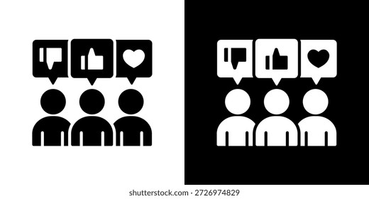 Customer Icon Set. Clean Line Design With Light And Dark Versions For Versatile Use.