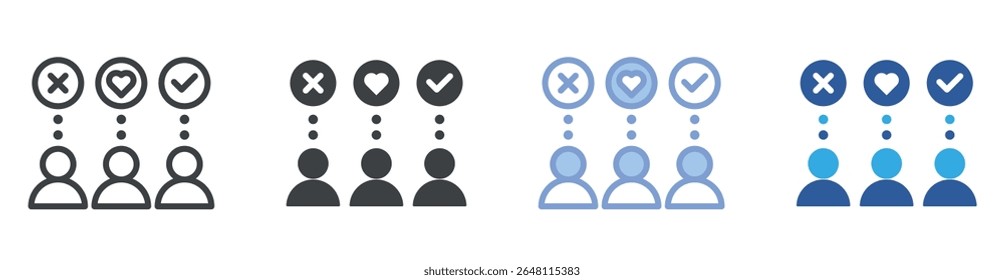 Customer icon set multiple style collection