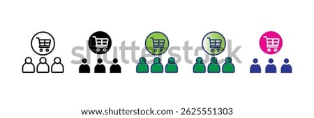 Customer Icon Set Multiple Style Collection
