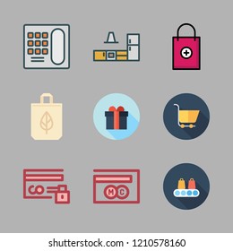 customer icon set. vector set about mastercard, credit card, shopping bag and supermarket icons set.