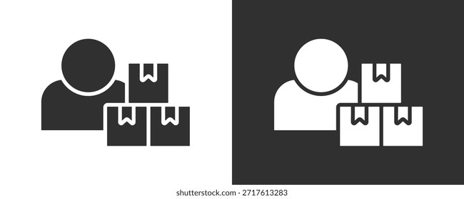 Conjunto De Ícones Do Cliente Vetor Isolado Em Preto E Branco