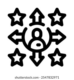 Icono de Cliente con contorno de estilo