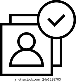customer icon. Thin linear style design isolated on white background