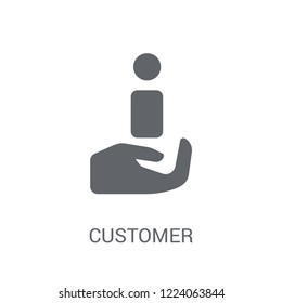 Customer icon. Trendy Customer logo concept on white background from Business and analytics collection. Suitable for use on web apps, mobile apps and print media.