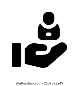 customer icon. vector glyph icon for your website, mobile, presentation, and logo design.