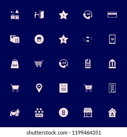 customer icon. customer vector icons set kitchen, parcel box, mobile shopping and hotel one star