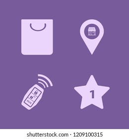 customer icon. customer vector icons set store location, shopping bag, hotel one star and car key signal