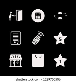 customer icon. customer vector icons set house buying contract, courier gives parcel, hotel one star and shop