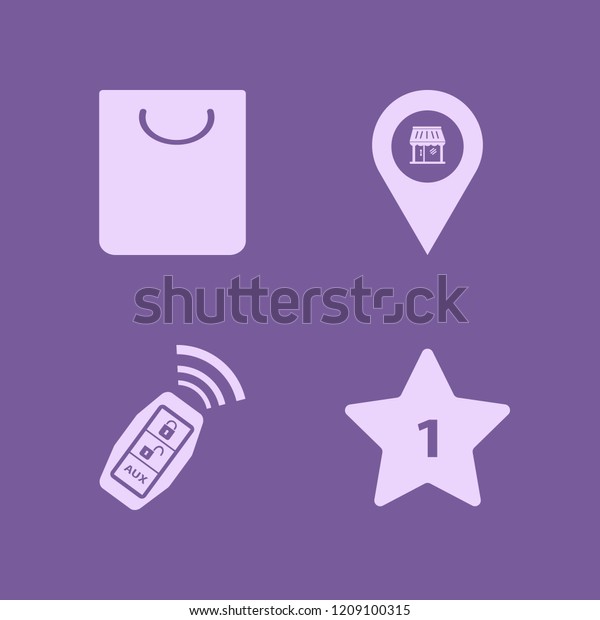 customer icon. customer\
vector icons set store location, shopping bag, hotel one star and\
car key signal