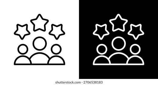 Vektorgrafik des Kundensymbols. Neues Liniendesign für kreative Flexibilität in hellen und dunklen Versionen.