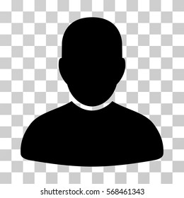 Customer icon. Vector illustration style is flat iconic symbol, black color, transparent background. Designed for web and software interfaces.