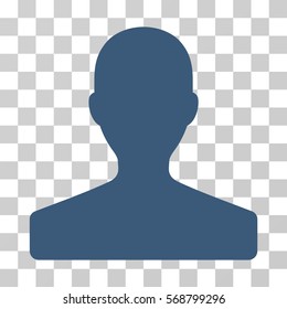 Customer icon. Vector illustration style is flat iconic symbol, blue color, transparent background. Designed for web and software interfaces.
