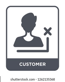 customer icon vector on white background, customer trendy filled icons from Strategy collection, customer simple element illustration