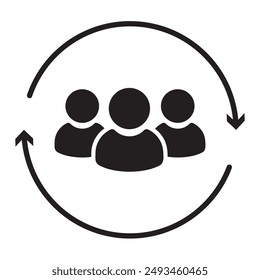 Customer icon vector. Customer Retention, Returning Clients.