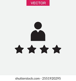 Customer icon vector, simple flat black trendy style illustration for web and app..eps