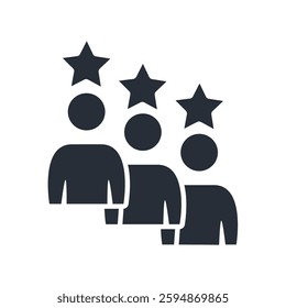customer icons isolated on White Background. Flat style design
