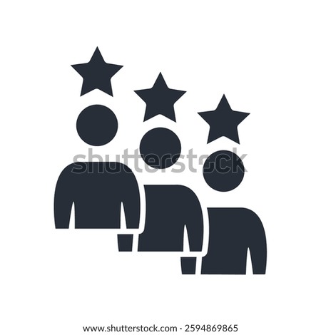 customer icons isolated on White Background. Flat style design
