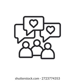 customer icons outline and Flat Style,transparent background