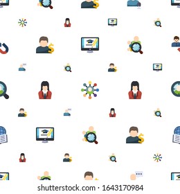 customer icons pattern seamless. Included editable flat online business, Affiliate marketing, online store, Account, businesswoman, Audience targeting icons. customer icons for web and mobile.