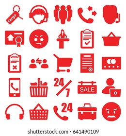Customer icons set. set of 25 customer filled icons such as credit card, airport desk, man with laptop, call, toolbox, angry emot, cargo tag, headset, operator, clipboard