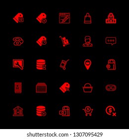 customer icons set with atm, tabs and chat vector set