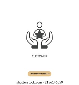 customer icons  symbol vector elements for infographic web