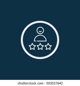 Customer icon.User Icon.star icon.Man icon, Profile icon, Person icon, Avatar icon, Human icon,  Vector illustration